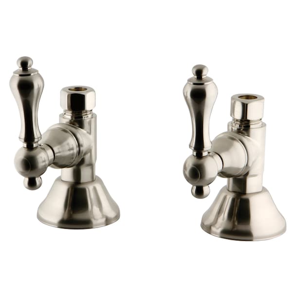 Straight Stop Shut Off Valve, Brushed Nickel